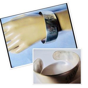 1970's Swedish Silver Monogrammed Cuff